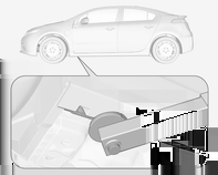 Pleie av bilen 141 Plassering av fremre arm på løfteplattform på understellet. Det kan være nødvendig med ramper under fronthjulene for å gi nødvendig klaring for visse løfteplattformer.