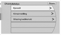 82 Instrumenter og betjeningselementer elektrisk energi som er brukt fra batteriet, samlet drivstofforbruk og gjennomsnittlig drivstofføkonomi. Det er maksimumsgrenser for noen av verdiene som vises.