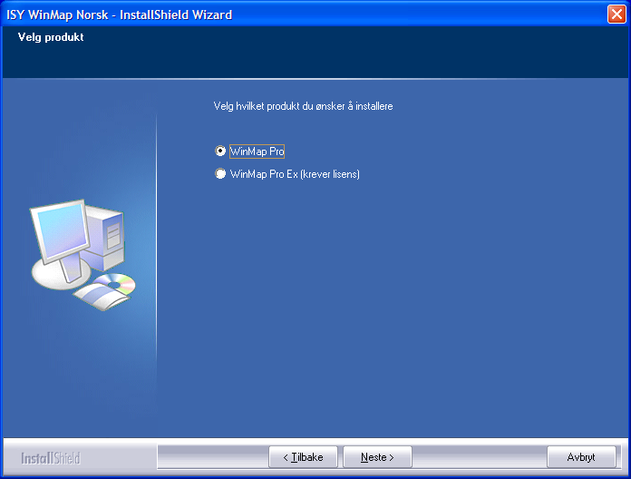 Side 19 7 Oppgradering til WinMap 2013 fullversjon (Ex) I versjon 2013 kan du (som i forrige versjon) velge om du skal installere vanlig versjon (WinMap Gis / WinMap Pro) eller utvidet versjon med