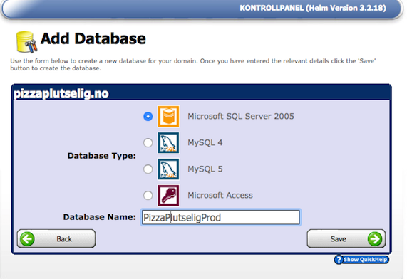 7.9.3 Database Leverandøren tilbyr oss bruk av database tjeneste som gir oss muligheten å gå fra en lokal base til en ekstern database hvor det tas daglige snapshot og backup av.