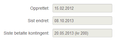 Bytt passord på medlem: Under arkfanen «Mitt DFS» kan skytterlaget sette nytt passord for medlemmet dersom et medlem skulle ha glemt sitt passord kan skytterlagets ledelse (skytterlags-admin) bytte