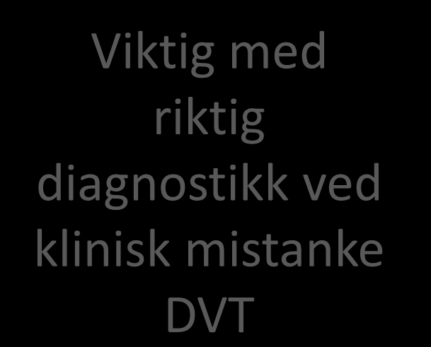 Diagnostikk Viktig med riktig