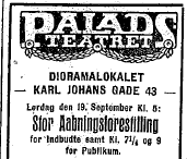 Tomten til Paladsteatret hadde lange tradisjoner innenfor en moderne, visuell forlystelseskultur ved at Christianias dioramaselskap i 1888 oppførte sin dioramabygning på denne adressen.