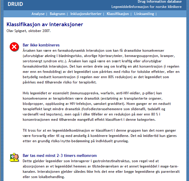 NB: Man vil så få opp advarsler på fire forskjellige