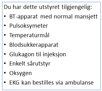 Case 4: UVI Læringsmål: Systematisk ABCDE-metodikk MEWS - tenke alvorlighetsgrad og hvor ofte vi tar observasjoner ISBAR - kommunikasjon Roller (fordeles): Pasient, sykepleier/hjelper/observatører