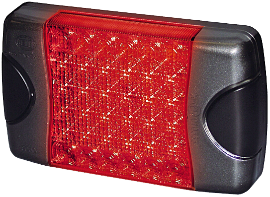Baklykt 2SB 980 606-201 Bak og bremselykt DuraLed 24/16 LED LED baklykt med bak og brems. 24/16 LED 9-33V Linsefarge transparent.