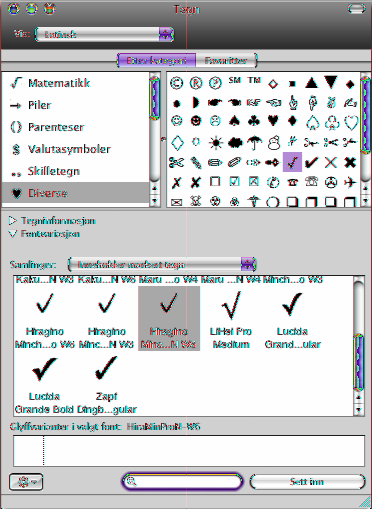 2 I Fonter-vinduet velger du Typografi fra Handling-lokalmenyen (nederst til venstre).