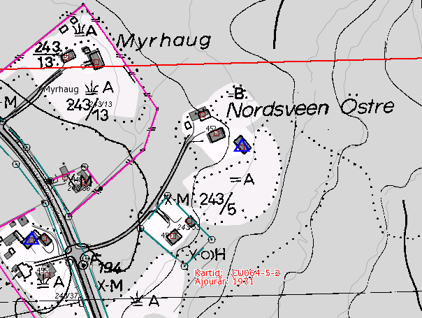 2 TILTAK FOR UTVALGTE EIENDOMMER 2.1 Tiltak for 243/5 (Nordsveen vestre østre) Eiendommen (i form av en husmannsplass) er etablert/tinglyst 06.10.
