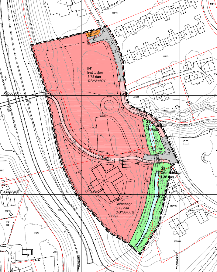 7. Beskrivelse av planforslaget 7.1 Avgrensning av planområdet Figur 7. Planens begrensning 7.2 Planen Planens navn er: Reguleringsplan for del av Klyvejordet sykehjem.