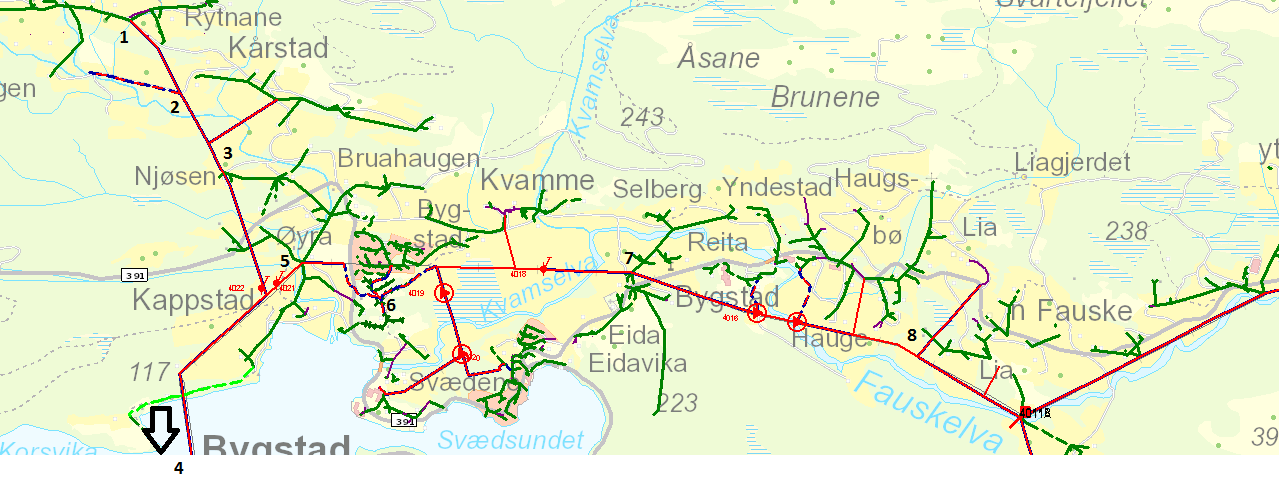 Hovudprosjektrapport EL2-305 20 Måleresultat I tabellane 10-13 under viser dei måleresultata vi har funne i NetBas [4] i løpet av prosjektet.