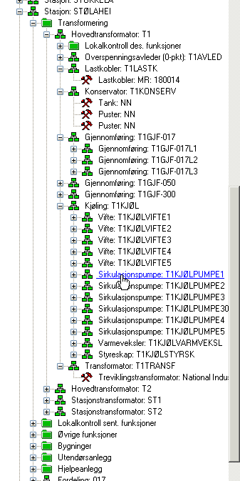 Anleggsstruktur (teknisk hierarki) Trinn 6: Tilsmaking, pakking og lasting Forenklet