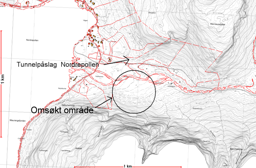 Side 5 I samband med bygging av Jondalstunnelen vart det vurdert ulike måtar å disponera overskotsmassane på Kvinnheradsida.