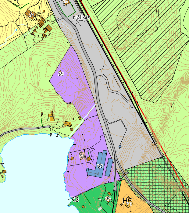 Nr. 6 Hellvik stasjon Eier Gnr./Bnr. Hvor Fakta Privat 59/35 mfl. Hellvik-Område ved jernbanestasjonen 1. Eierforhold Privat/offentlig 2.