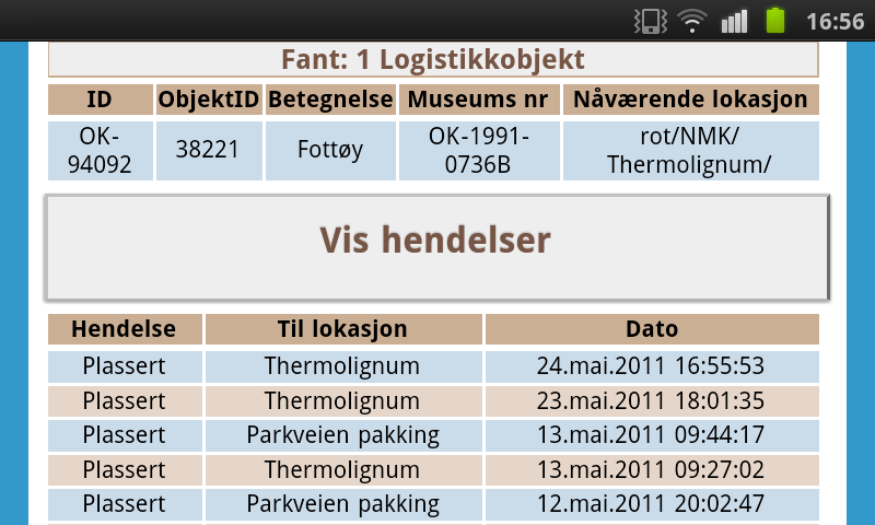 3.7.2 Søke Etter at brukeren har gått inn på søke vil tekstboksen være markert og klar for innskanning eller skriving.