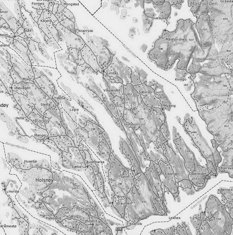 Nesfossen Knarvik Figur 2 Plassering av planområdet i Lindås kommune. Kjelde: Kartverket. 1.