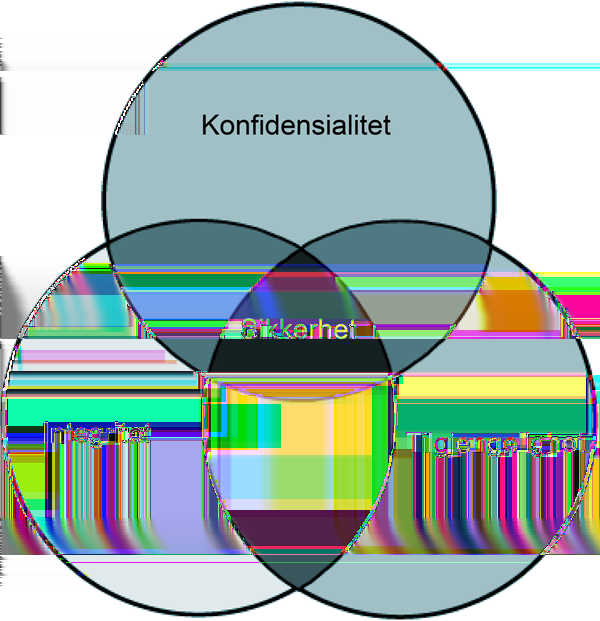 Kapittel 2: Webapplikasjoner Figur 2.3: Overlapp av sikkerhetsfaktorer og konfidensialitet skaper en konflikt.