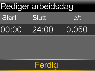 Forsiktig! Insulin tilføres i enheter per time. Hvis du angir en basaldose på 0,025 e/t i en 30-minutters periode, kan dette føre til at det ikke tilføres noe insulin i den 30-minutters perioden. 5.