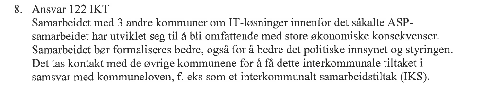 Side 36 5.1.8.2 Data innhentet ved gjennomgang av dokumenter I tilknytning til behandlingen av budsjett 2010 og økonomiplan 2010 13 den 21.12.