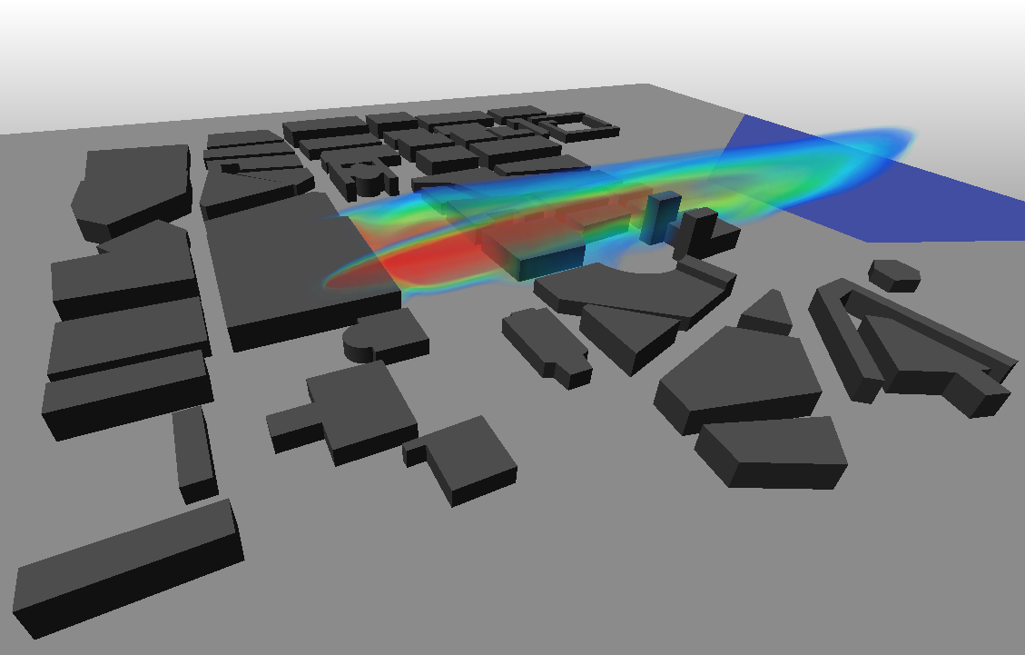 Figur 2.6: Visualisering av Fluent-geometri sammen med Fluent-data [5]. 2.3.3 Geometri For å visualisere Fluent-geometrien sammen med volumdataene (figur 2.