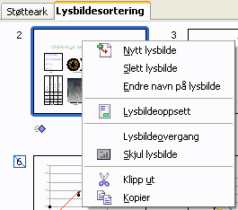 E.5.4.. Endre navn, slette, kopiere og skjule/vise Oppskrift 1.