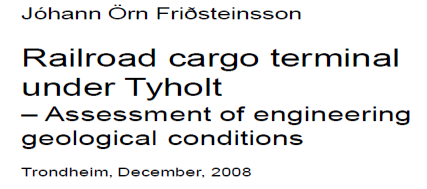 11] Jernbaneverket (2010), Notat, logistikknutepunkt Trondheimsregionen, kvalitetessikring av kostnadselementer, datert 18.11.2010, rev. 24.11.10. 12] Norconsult AS (2010), Notat, Logistikknutepunkt i Trondheimsregionen, investerings- og driftskostnader, datert 24.