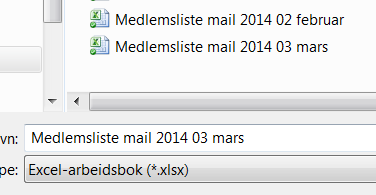 Ledermøte Dysleksi Norge Dersom du skal sende fra et annet mailprogram, eller sende brev, henter vi først adressene ut i EXCEL.