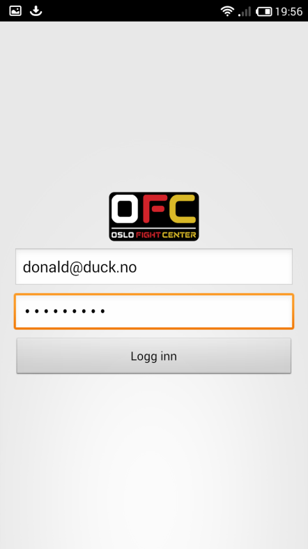 Logg inn Man må ha et brukernavn og passord gitt ut av OFC for å kunne logge inn.