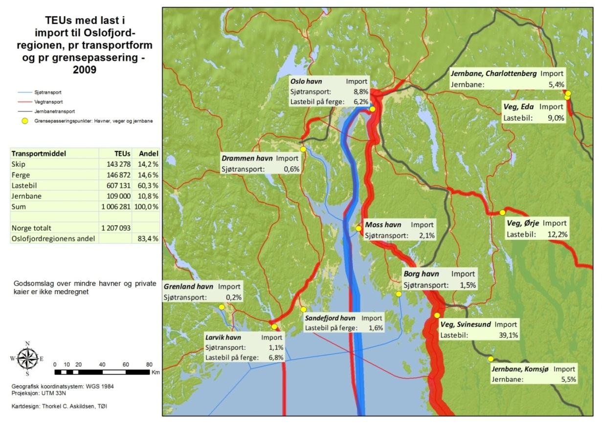 10 I 2011 var import og eksport med bil til/fra europeiske land slik som figurene nedenfor viser