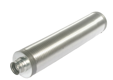Lyddemper sirkulær SDF Fleksibel lyddemper med sirkulær tilslutning. Kabinett av aluminium. 50mm lyd isolasjon.