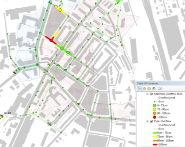 Utslippsvolum fra overløp 515 m3 Prosentandel av tilrenning som går i overløp 16,60 % Kjelleroversvømmelser 7 stk Tredje største nedbørstilfellet i 2012 Tilrenningsvolum fra Sandaker til overløp 1886