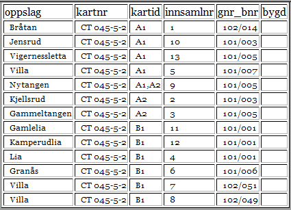 61 2. Skriv inn kva kart du skal finne i ruta merkt kartnr etterfylgt av %. T.d. CT 045-5-2% dersom du skal finne Eikeberg. (Nummera fylgjer Økonomisk Kartverk sin standard.