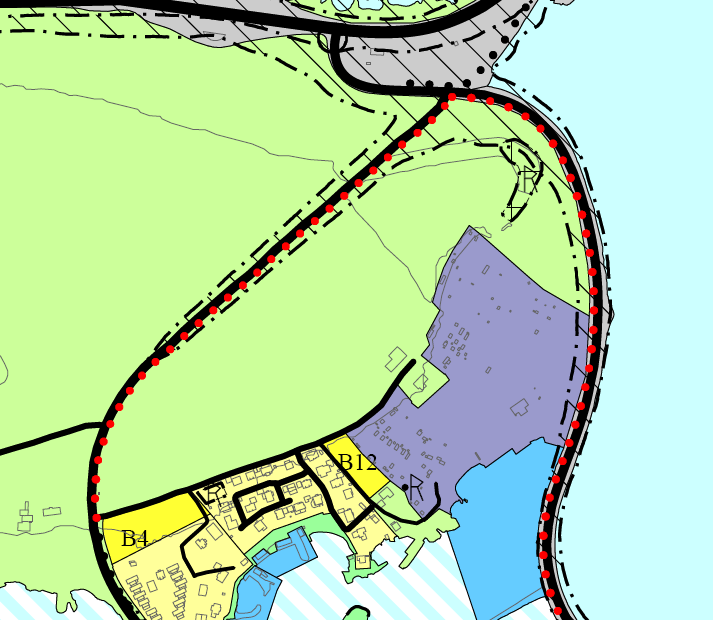 G/S-vei Sokn - Planbeskrivelse Side 6 Figur 1-2: Utsnitt fra plan 2010-2022. Planområde markert med blå linje. 1.3.