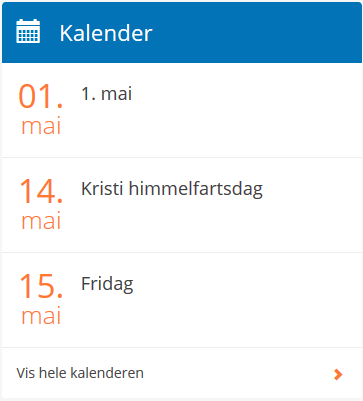 Versjonsnr. 2.1 Side 25 6.2 Opprett kalenderhendelse Kalenderen mates med ferie og fridager fra UDA. I tillegg kan skolen legge inn egne kalenderhendelser. Fremgangsmåte: 1.