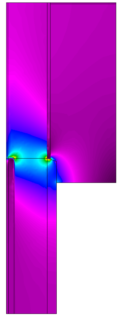 Vedlegg G Detaljer modellert i Therm (Materialer, temperaturfordeling og flukstetthet) Enden på