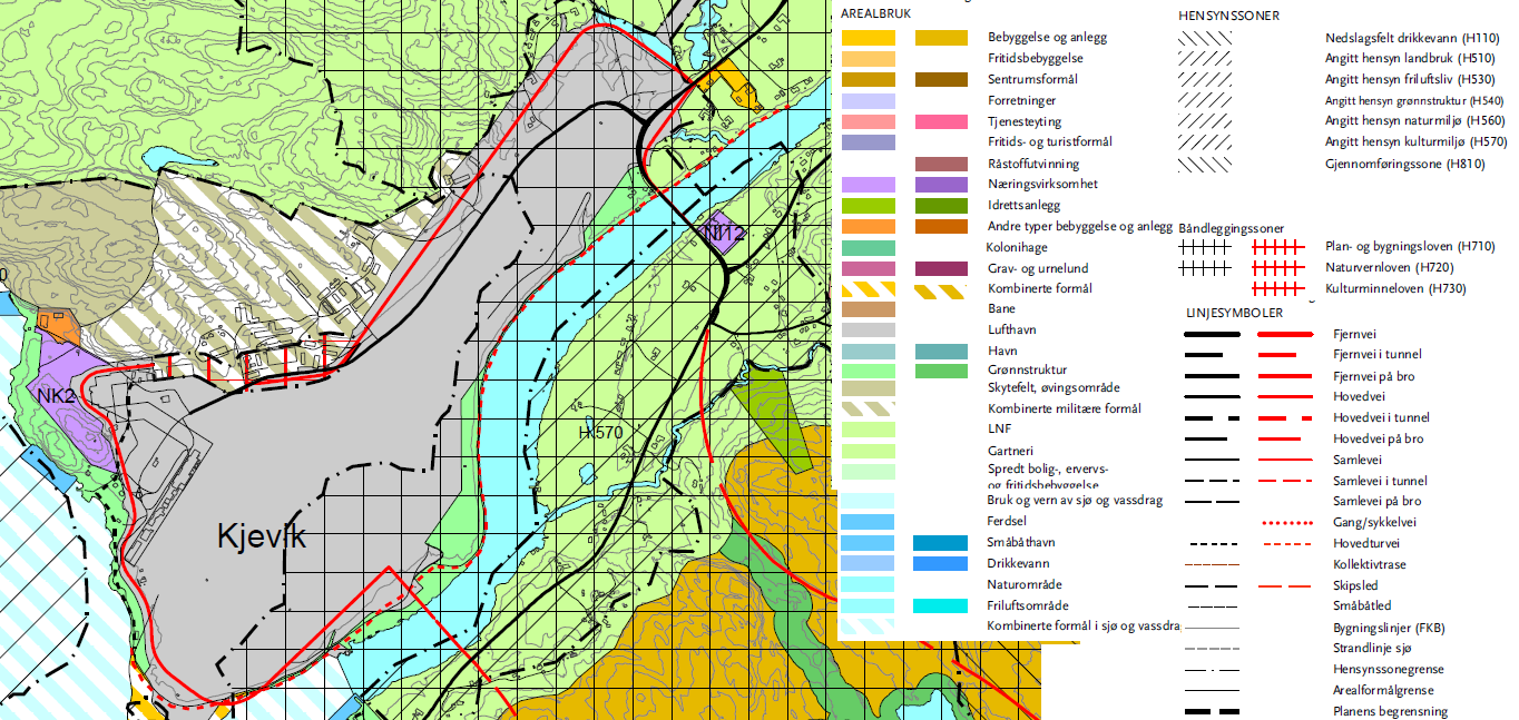 I KVU for Samferdselspakke for Kristiansandsregionen (2011) fremgår det at ny veg til Kjevik skal bygges ut i som en del av samferdselspakken 2032-2035.