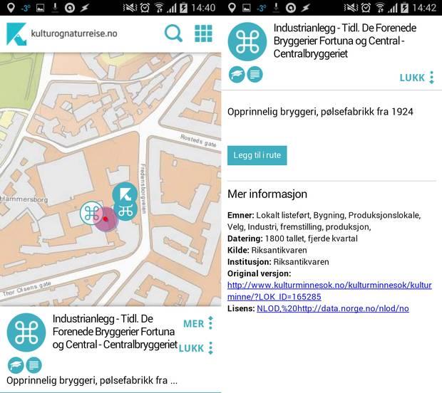 KNappen Natur- og kulturreise-app