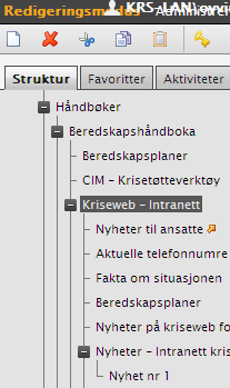 K04 - Kriseweb Utarbeidet av: Øyvind Haarr Dato: 7. juni 2011 Tiltakskort: K04 Revidert av: Dato: Godkjent av: Sigurd Paulsen Dato: 7.