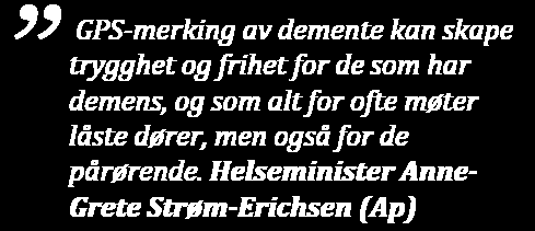Sporing av demente Aftenposten 24.
