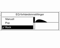 Innledning 25 Stille inn volumfordelingen foran - bak Stille inn volumfordelingen høyre - venstre Optimalisering av tone for musikkstil Velg Nedtoning:. Velg ønsket verdi. Velg Balanse:.