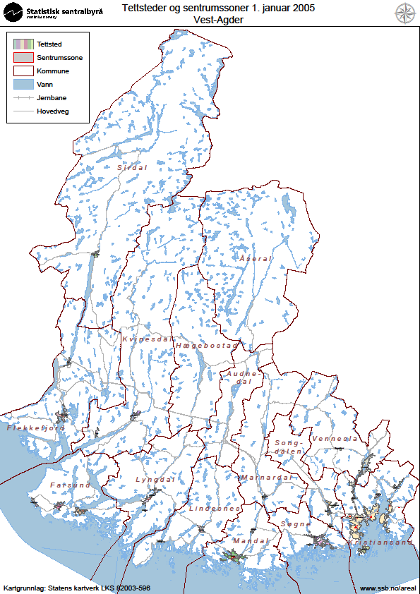 Vest-Agder Nr Kommune Folketall 1.