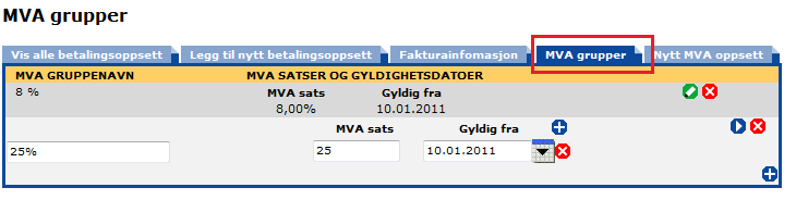 Generelt For å legge inn en komplett pris er det fire steg man må igjennom i følgende rekkefølge: Mva regler Tillegg Prisstruktur Priser.