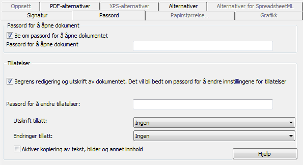 Del 9: Lagre dokumenter PASSORDBESKYTTE PDF-DOKUMENTER (Denne delen gjelder bare Readiris Corporate) PDF-dokumentene du genererer med Readiris, kan passordbeskyttes.