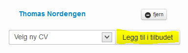 5.0 Vise detaljer Figur 5.1: Tilbud detaljer For å få opp informasjon om et tilbud, eller om du ønsker å redigere et tilbud, trykker en på et av tilbudene i oversikten.