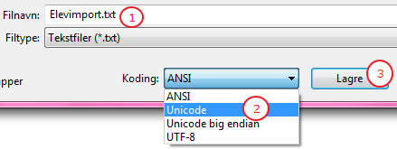 Velg filtypen «CSV (semikolondelt) (*.csv)» fra nedtrekkslisten og klikk deretter på Lagre. 2. Du må deretter åpne csv-filen i en tekst