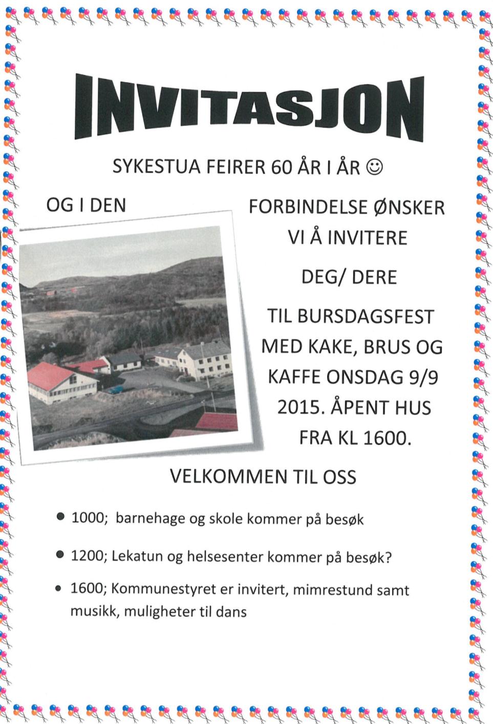 Storsymøte i Saniteten Vi starter opp sesongen med storsymøte onsdag 16.09.15 på «historisk grunn», det vil si på gammelbutikken ute i Gården hos Kristin og Jan Leo. Tidspunkt kl. 20.00.