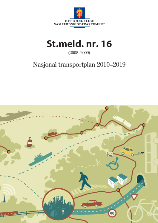 Nasjonal transportplan rammeverket for godstransportene Den nåværende t.o.m. 2019: Samling av etatvise planer for kapasitetsutvidelse i de viktigste transportkorridorene, med historisk satsning på vei og bane (3 % av bevilgningene til sjøtransport).