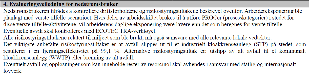 Kapittel 4 - Veiledning til etterfølgende bruker for å evaluere om han arbeider innenfor grensene som er satt av ES Skal inkludere råd om skalering (Foreløpig)