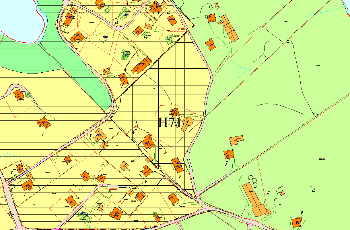 Planstatus Eigedomen ligg i uregulert område innafor det som i kommuneplan for Radøy er definert som område for bustad.