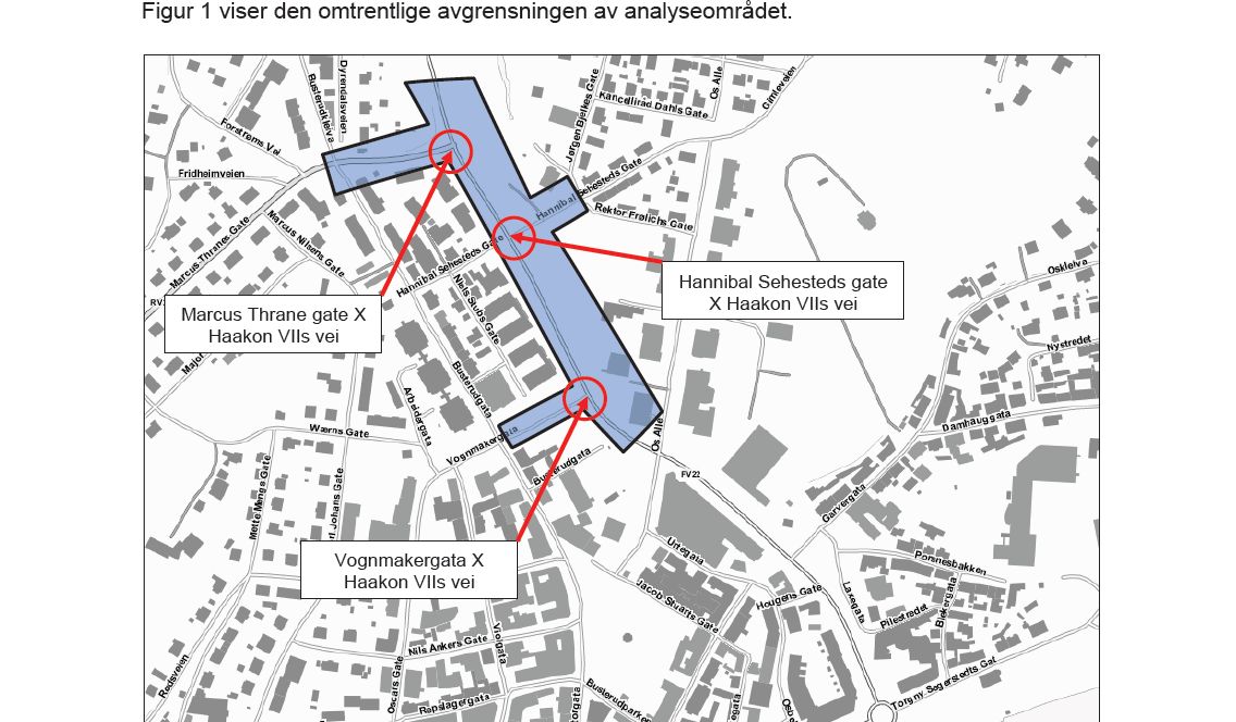 Fakta Følgende alternativ er analysert og kommentert i rapport fra Sweco, Haakon VII`s vei, Halden. Trafikkanalyse med VISSIM-beregninger, datert 03. 05. 2011.