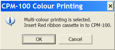 Flerfarget trykk CPM-100 Label Printing System kan utføre flerfargede og enfargede trykk.